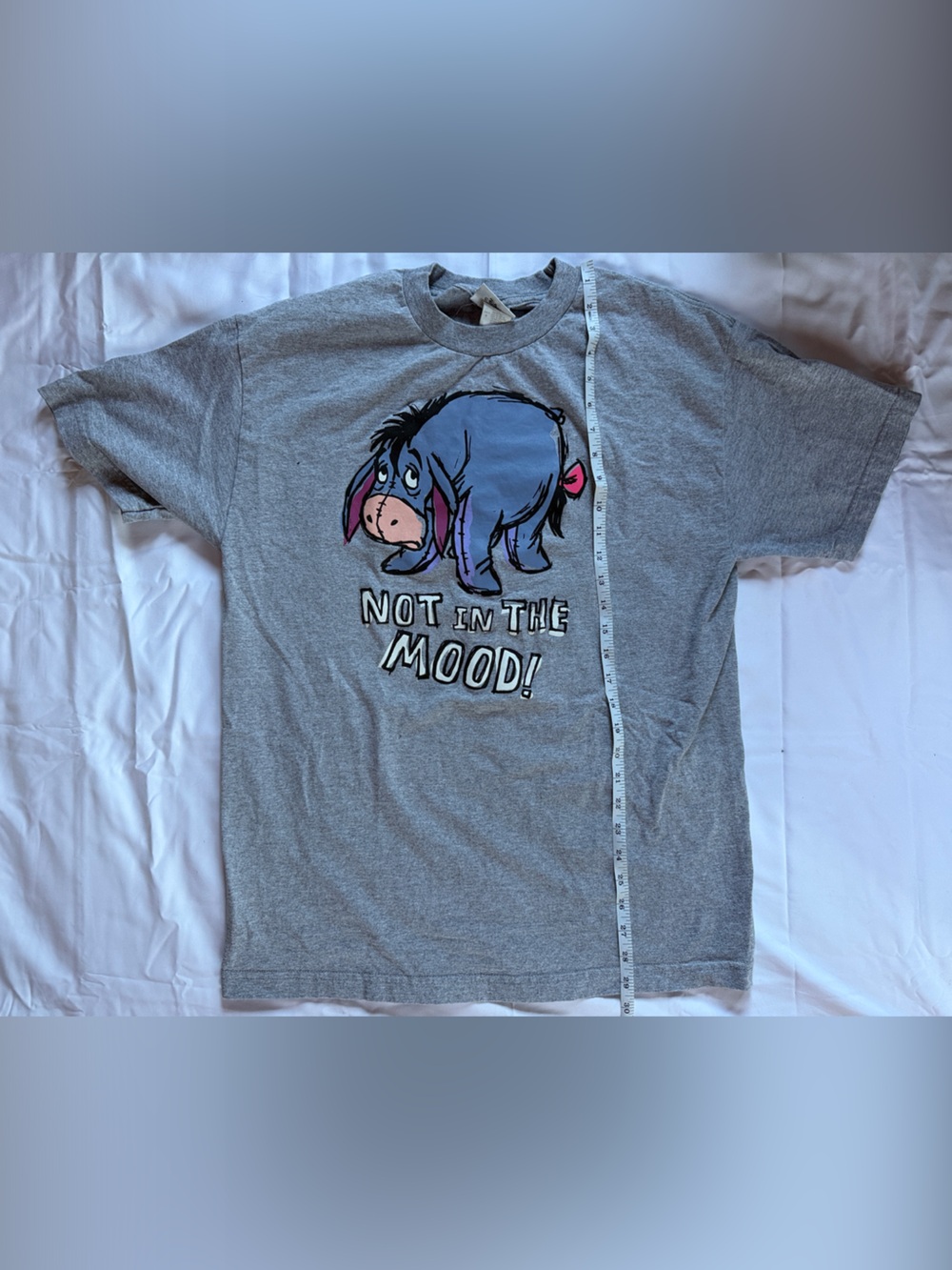 Vintage Disney Gray Eeyore Tee with Pink & Blue Accent